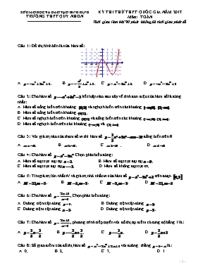 Đề thi thử THPT quôc gia môn thi Toán học - Trường THPT Quy Nhơn